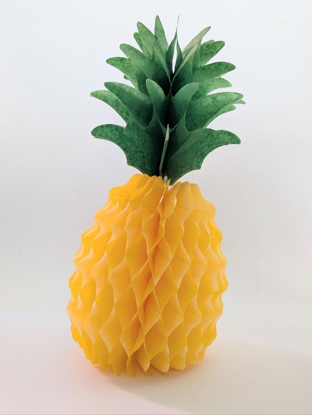 Vintage 1988 Beistle Tissue Paper Pineapple Centerpiece Luau Party Decor 12"